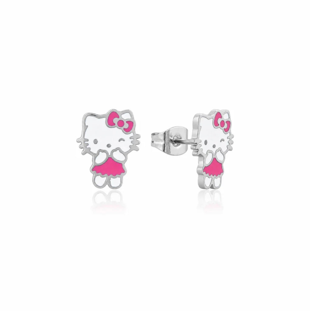 Sanrio - Hello Kitty Pink Dress - Necklace & Stud Earring