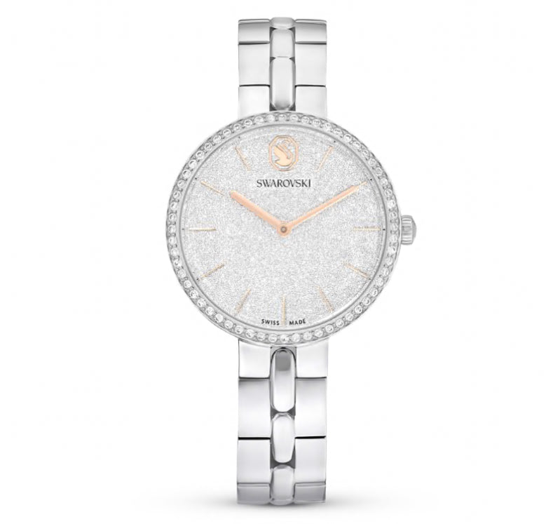 Cosmopolitan: Swiss Made, Metal bracelet, Silver Stone Watch