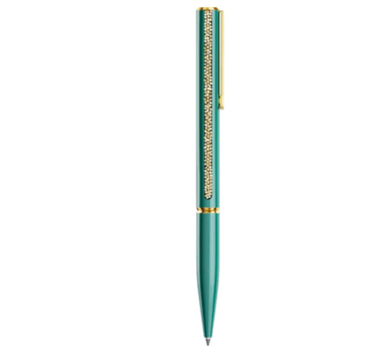 Shimmer Glide Ballpoint Pen - Green, Green Lacquered Gold-Tone Plated
