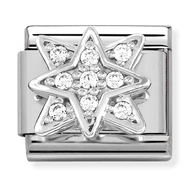 Symbols - Wind Rose with CZ Silver Charm