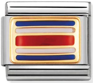 America Flag - Costa Rica Gold Charm