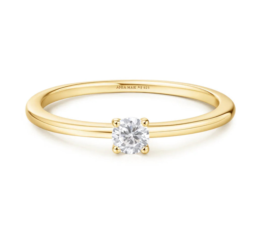 Sunny Sparkler - Classic Slim with CZ Stacking Ring - 2 Colours