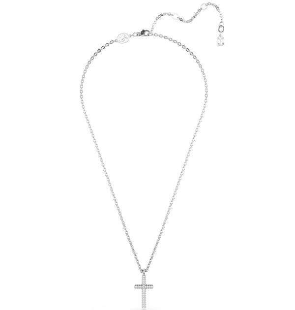 Insigne: Cross White Pave Silver Pendant