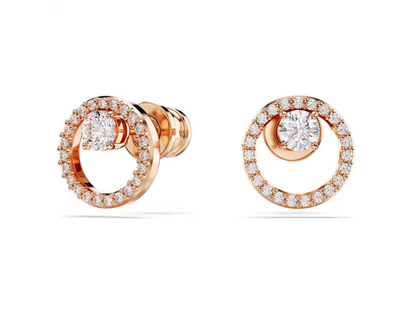 Constella: Round Cut Open Circle Stud Earrings - 2 colours