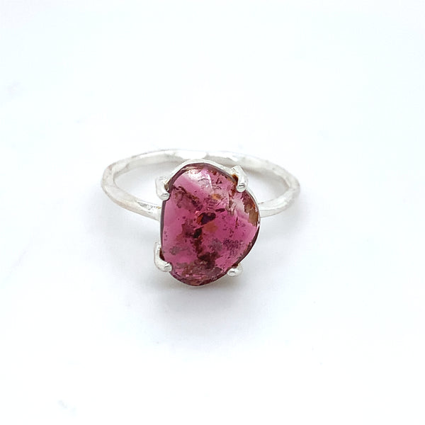 Semi-Precious Tourmaline Silver Ring