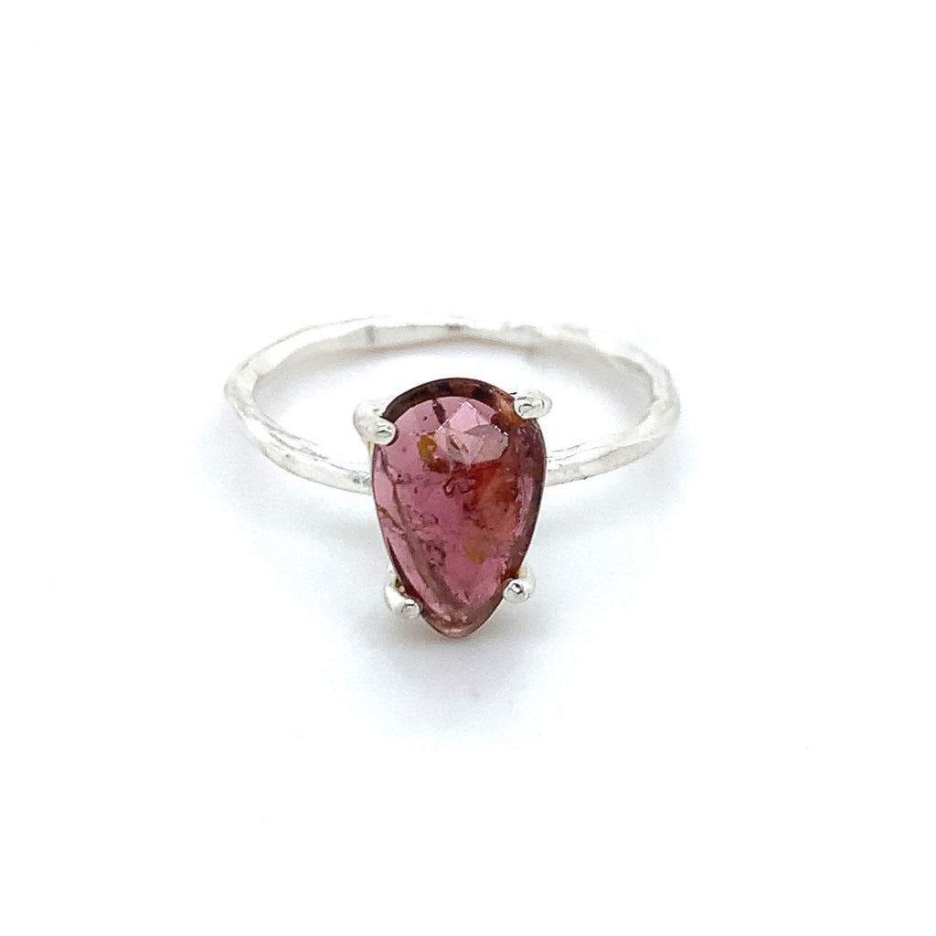 Semi-Precious Tourmaline Silver Ring