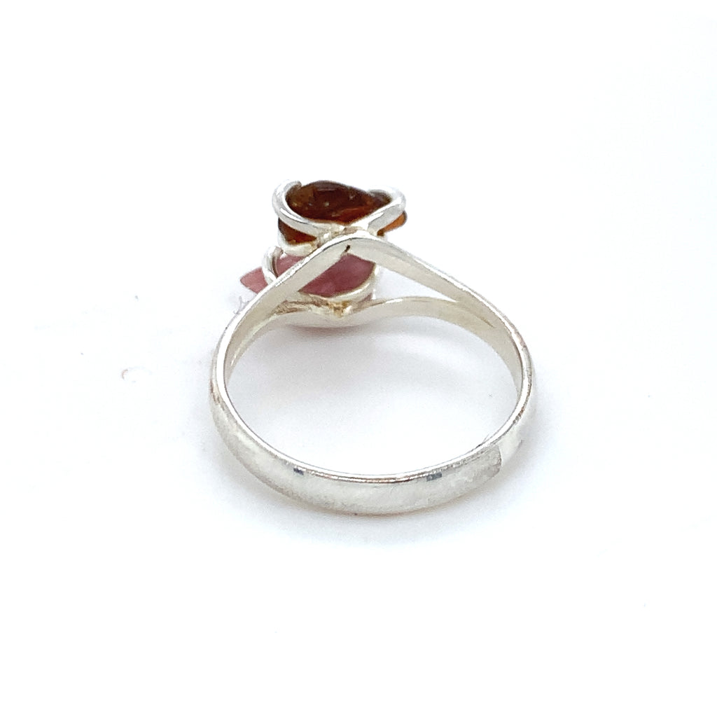Double Semi-Precious Tourmaline Silver Ring