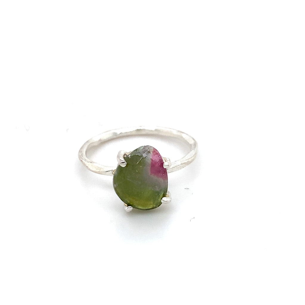 Semi-Precious Tourmaline Silver Ring