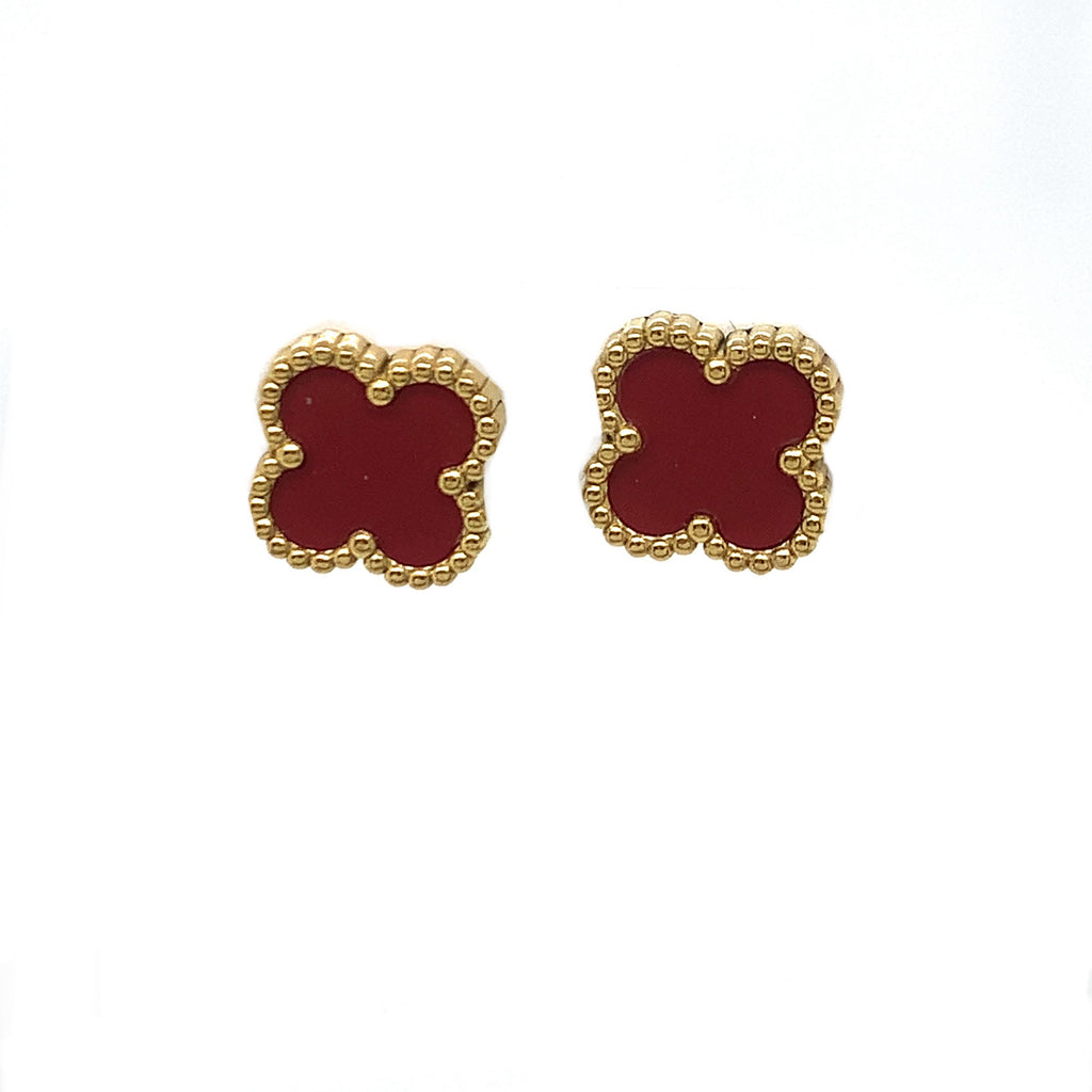 Clover Earrings - Red - 2 colours available
