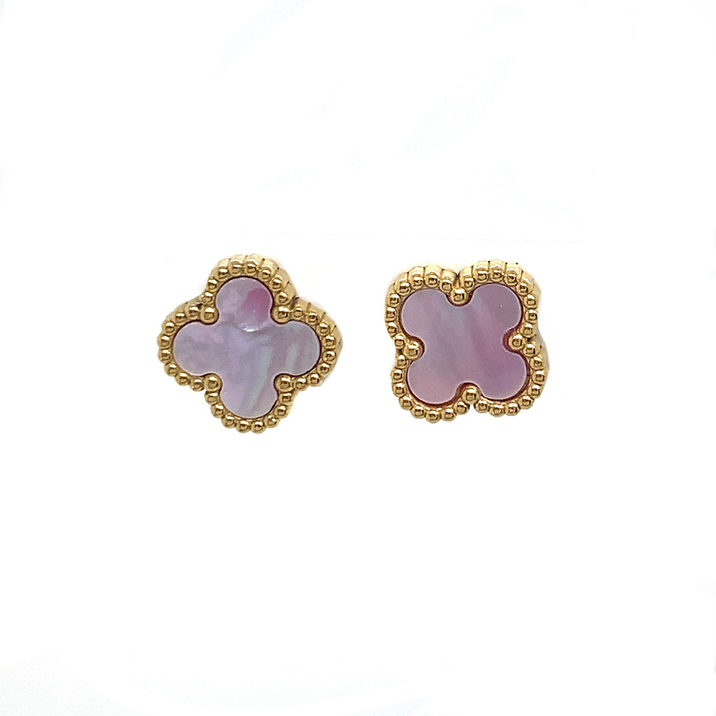 Clover Earrings - Pink MOP Shell  - 2 colours available