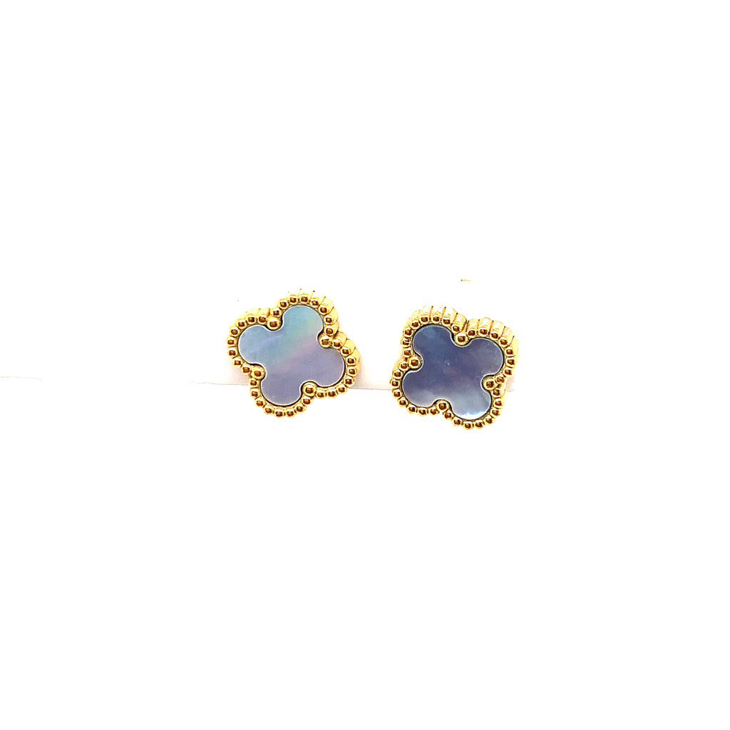 Clover Earrings - Blue MOP Shell - 2 colours available