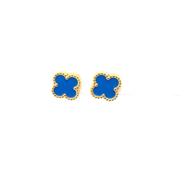 Clover Earrings - Blue - 2 colours