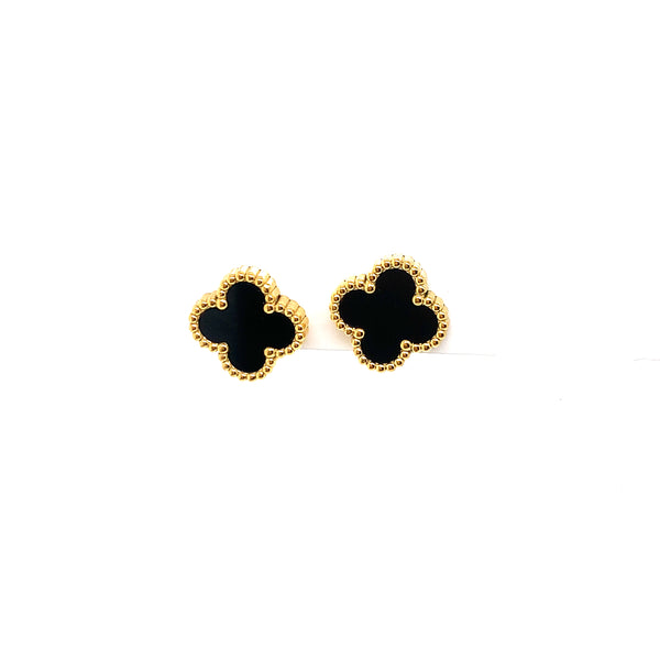 Clover Earrings - Black - 2 colours