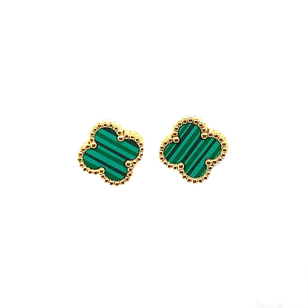 Clover Earrings - Solid Green