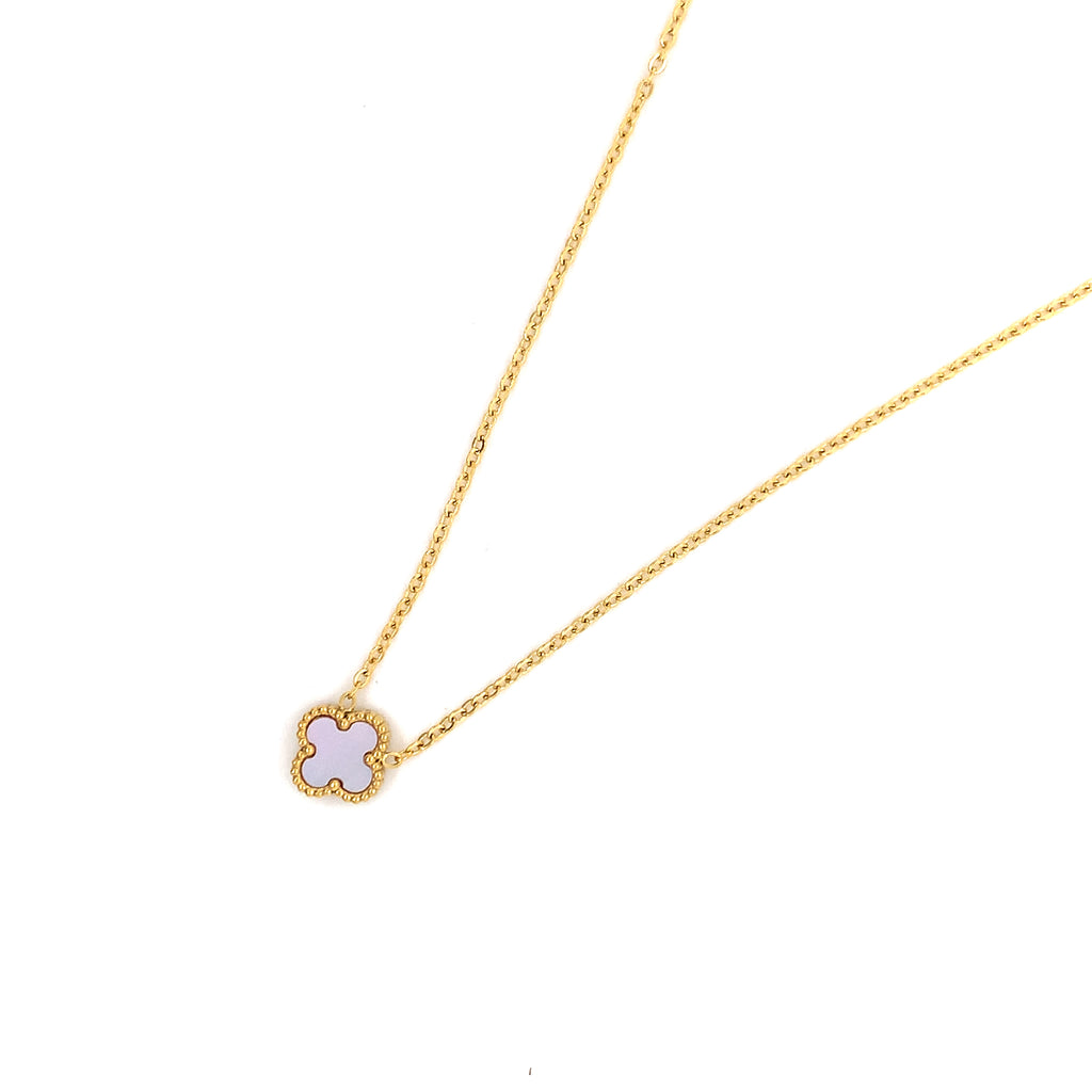 Clover Necklace - Pink MOP Shell - 2 colours available