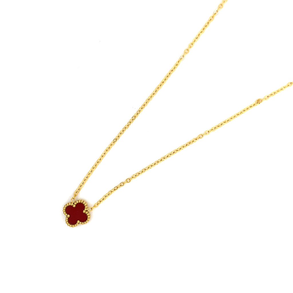 Clover Necklace - Red - 2 colours available