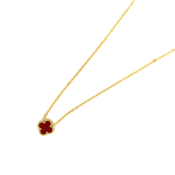 Clover Necklace - Solid Red