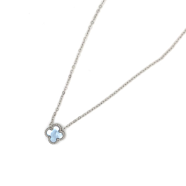 Clover Necklace - Blue MOP Shell - 2 colours