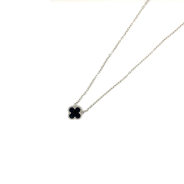 Clover Necklace - Solid Black - 2 colours