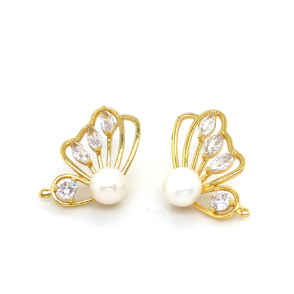 Pearl Butterfly Earrings