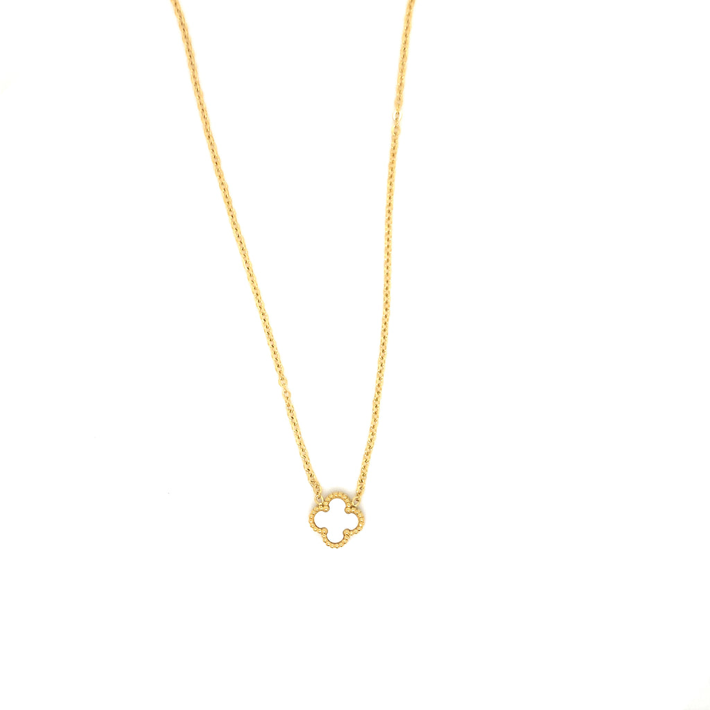 Clover Necklace - White MOP Shell - 2 colours