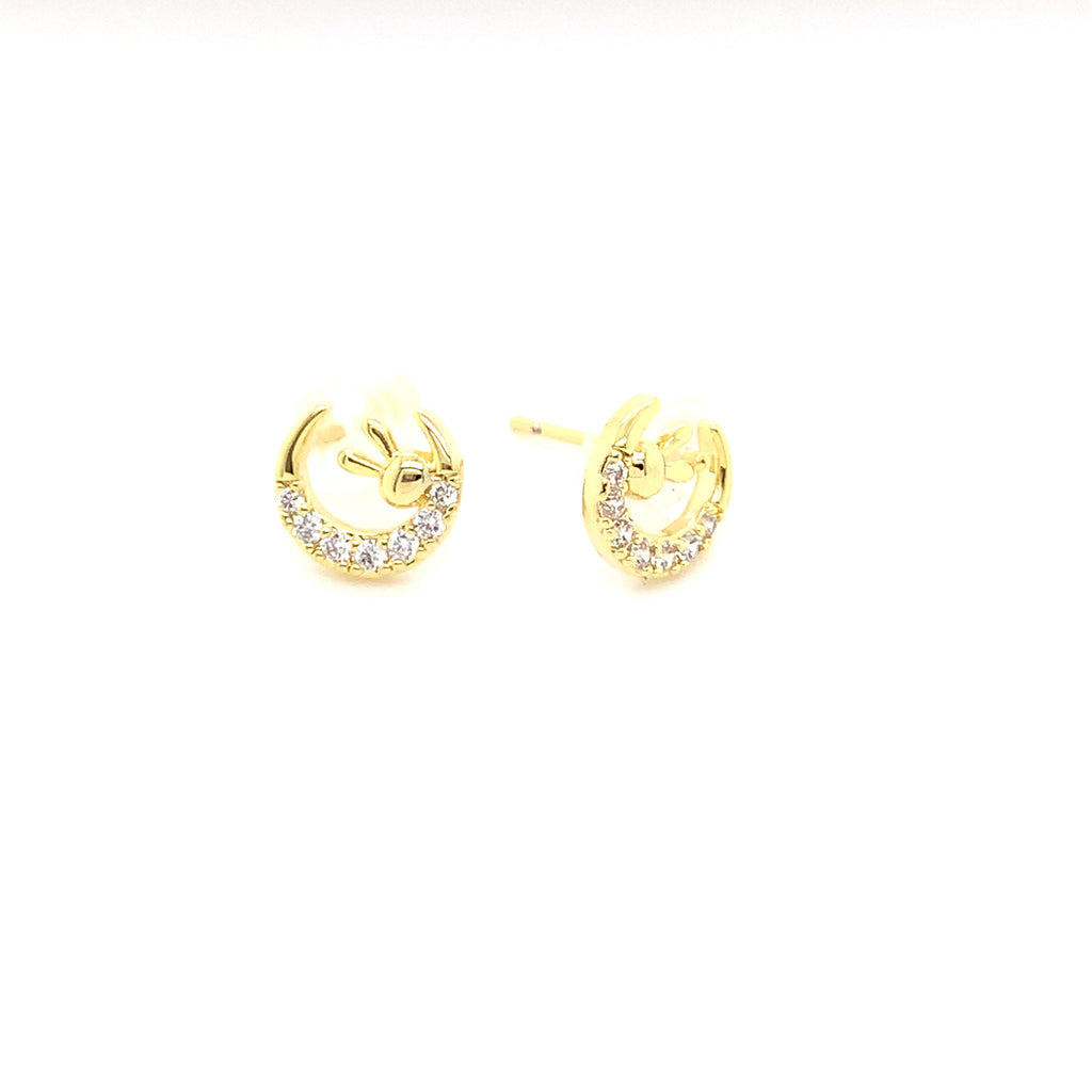 Bunny Moon Gold  Earrings