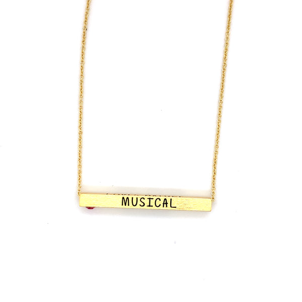 Ginger Moon October Bar Necklace