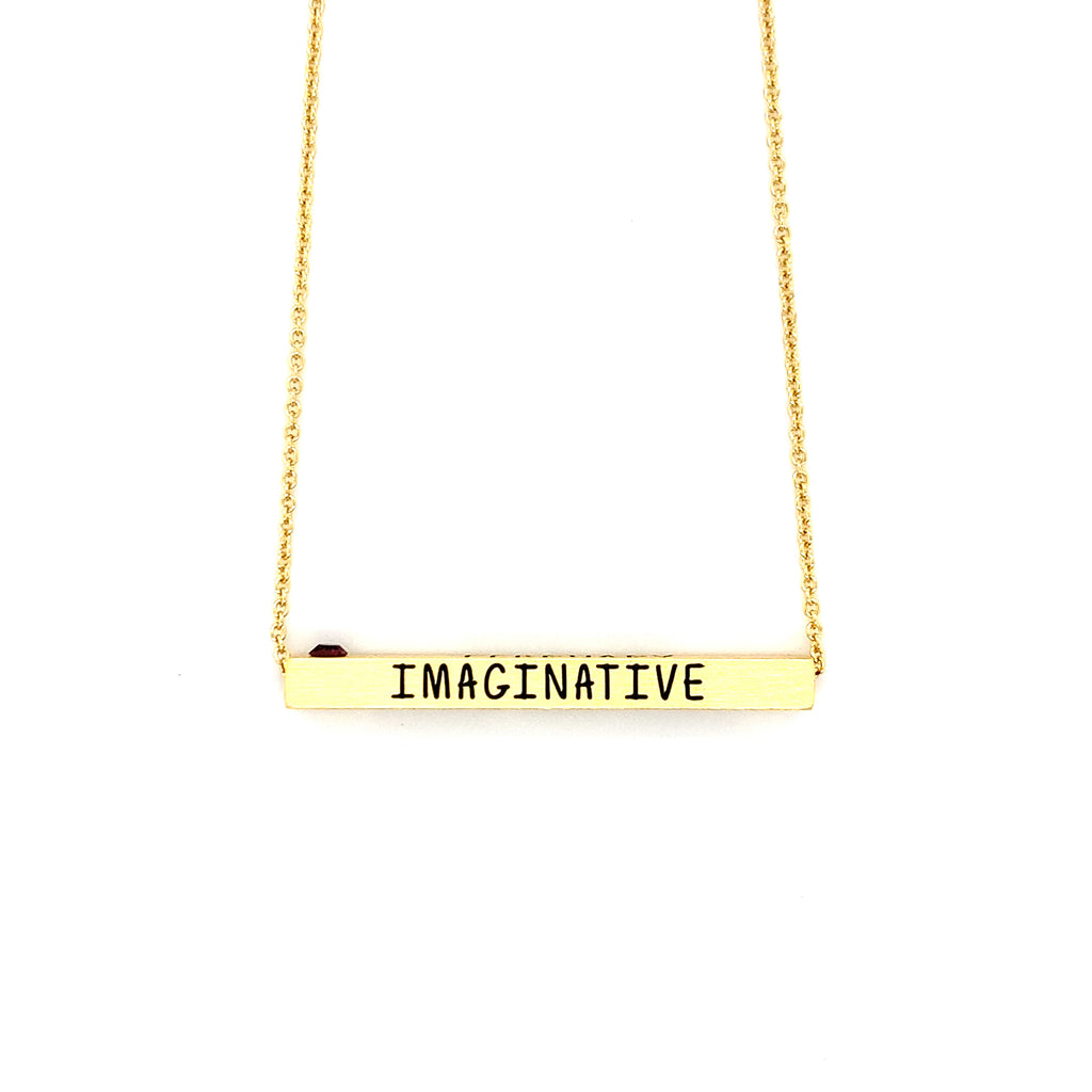 Ginger Moon February Bar Necklace
