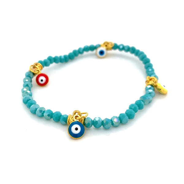 Mati Evil Eye - Turquoise Blue Crystal Bracelets