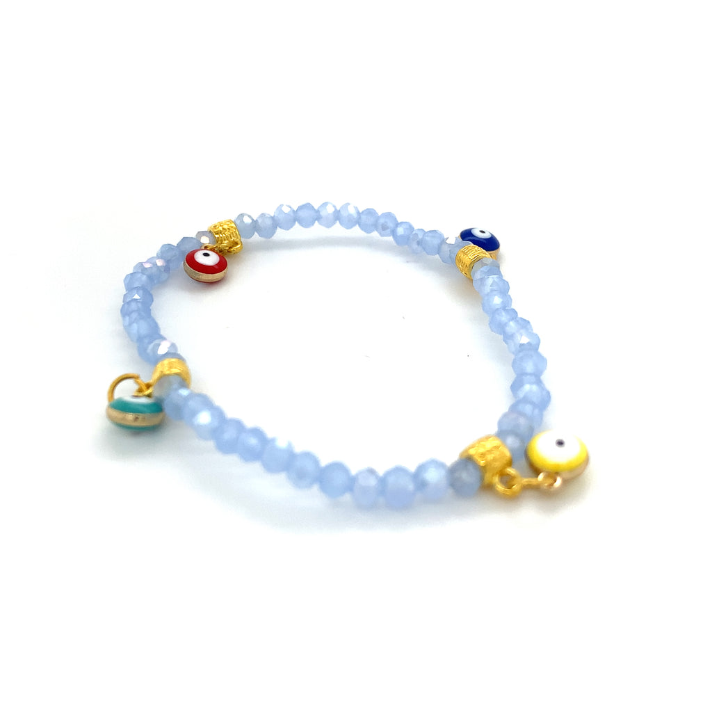 Mati Evil Eye - Lavender Purple Crystal Bracelets