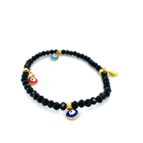 Mati Evil Eye - Black Crystal Bracelets
