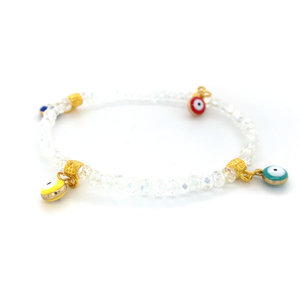 Mati Evil Eye - Crystal Clear Crystal Bracelets