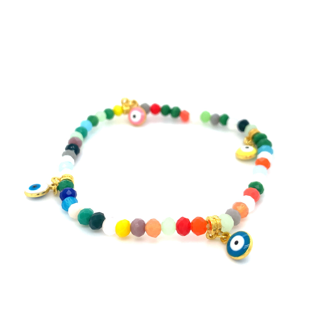 Mati Evil Eye - Multi-coloured Crystal Bracelets