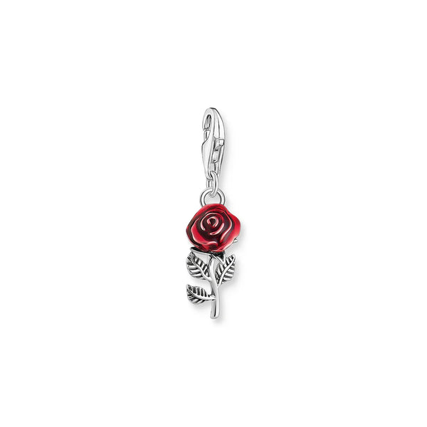 Charmista: Red Rose Silver Charm