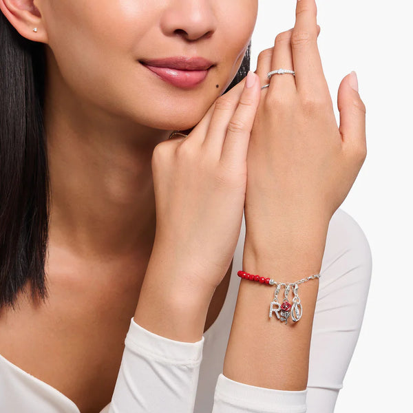 Charmista: Red Rose Silver Charm