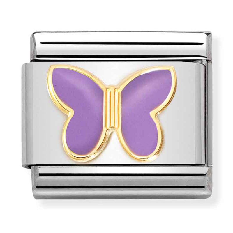 Animals - Lilac Butterfly Gold Charm