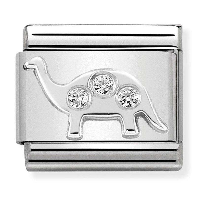 Animals - Brontosaurus with CZ Silver Charm