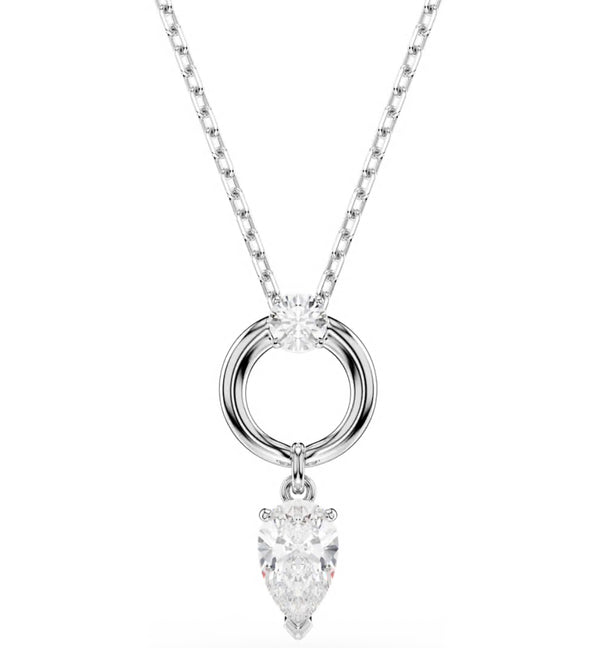 Mesmera: Mixed Pear Cut Silver Necklace/Earrings