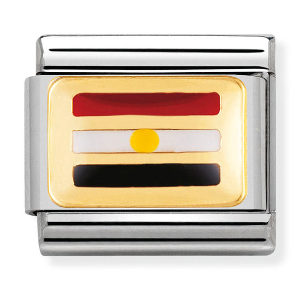 Africa Flag - Egypt Gold Charm