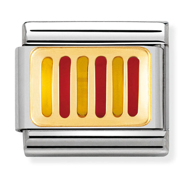 Europe Flag - Catalonia Gold Charm