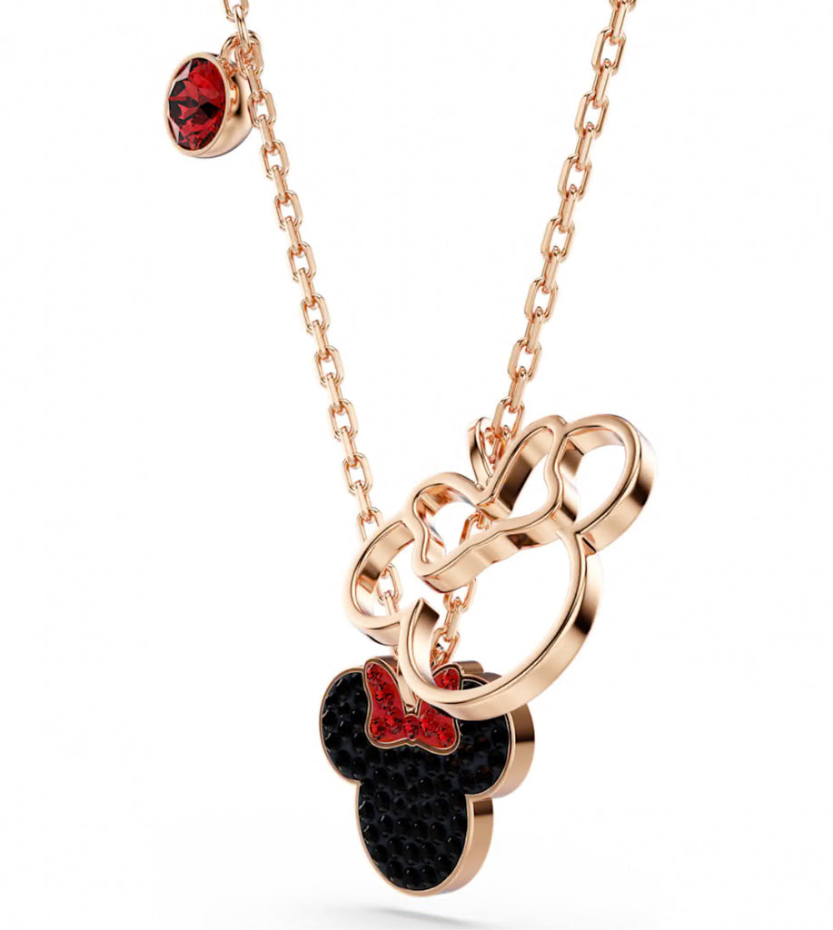 Mickey & Minnie Multicoloured Rosegold Tone Necklace