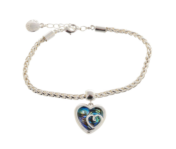 Equilibrium - Paua Shell Heart Bracelet