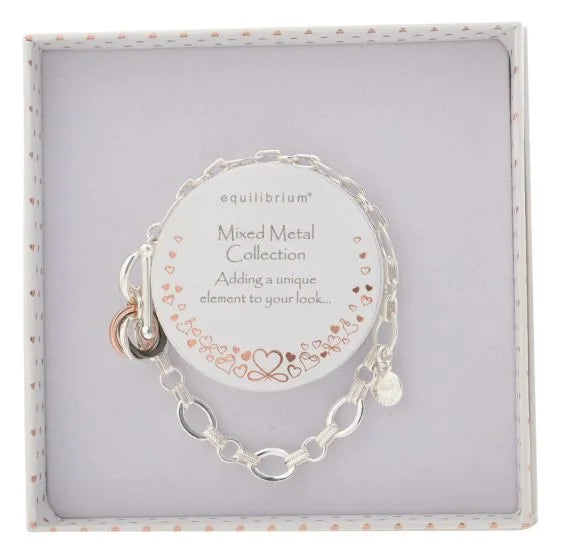 Equilibrium - Three Circle Mixed Metal Bracelet