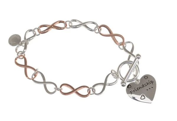 Equilibrium - Friendship Eternal Message Silver Bracelet