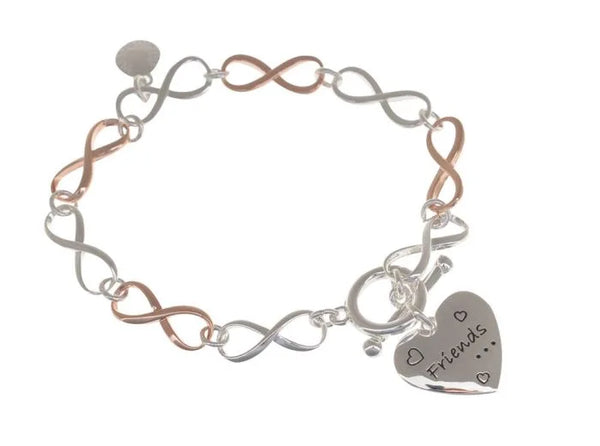 Equilibrium - Friend Eternal Message Silver Bracelet
