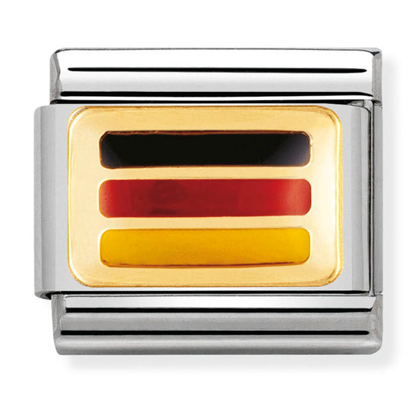 Europe Flag - Germany Gold Charm