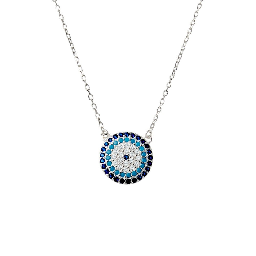 Mati Evil Eye CZ Pendant Necklace