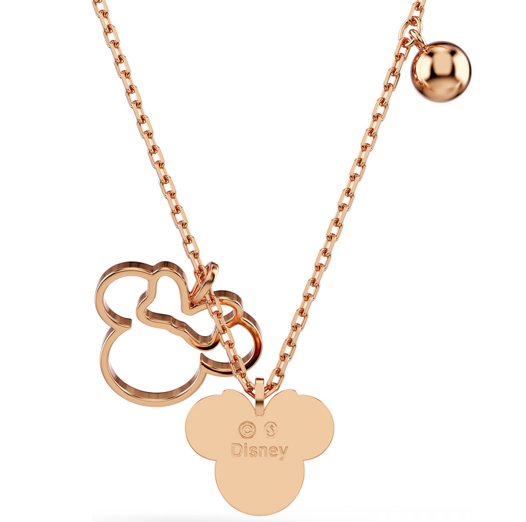 Mickey & Minnie Multicoloured Rosegold Tone Necklace