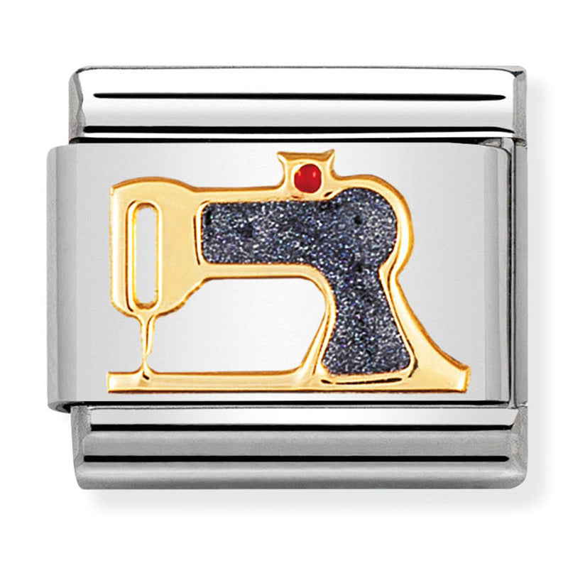 Hobbies - Sewing Machine Gold Charm