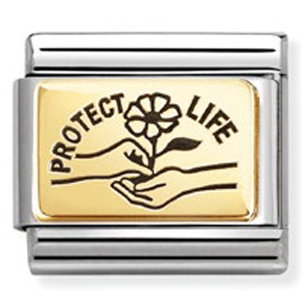 Symbol - Protect Life Gold Charm